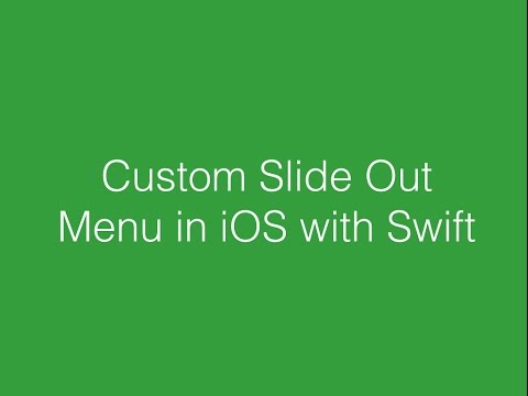 Custom Slide Out Menu with Swift