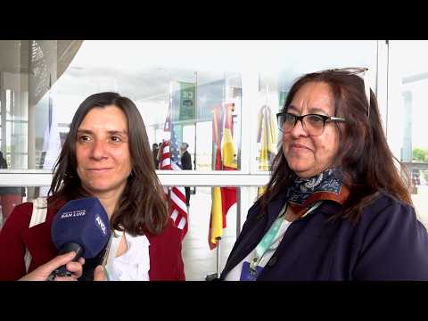 Claudia Ríos y Gabriela Borroni, autoridades de la Escuela N° 74 de Concarán