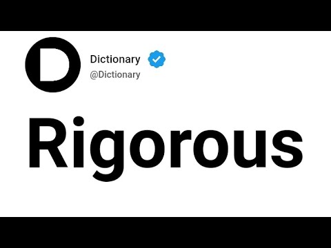 Rigorous Meaning In English