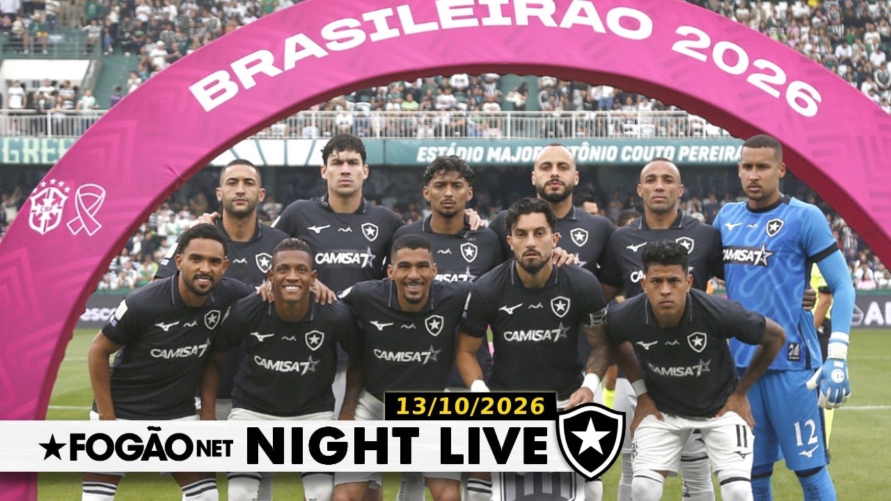 NIGHT LIVE | Botafogo reduz chances matemáticas de rebaixamento após empate com Coritiba