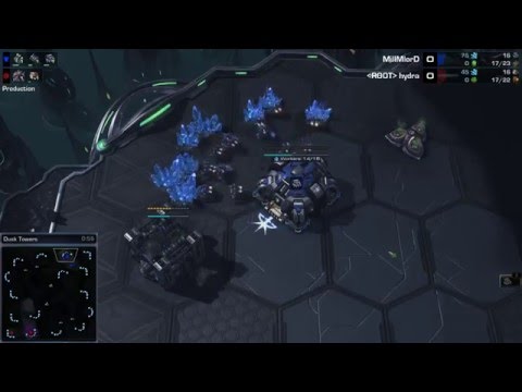 SC2 Legacy of the Void - MarineLord (T) VS Hydra (Z) on Dusk Towers