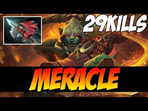 Meracle Plays Huskar WITH 29 KILLS - 7700 MMR - Dota 2
