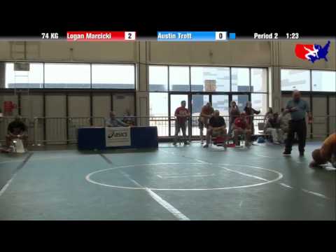 Logan Marcicki vs. Austin Trott at 2013 Junior Nationals - FILA - GR