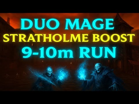WoW Classic 20th Anniversary - Strat Duo Mage Boost Guide 180Mobs++ 9-10m Runs