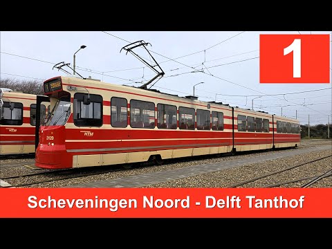 HTM lijn 1: Scheveningen Noord - Delft Tanthof | Omleiding Sinterklaasintocht | HTM 3120 | 2025