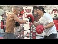 CHRIS EUBANK JR HIGHLIGHTS POWER & TECHNIQUE ON THE PADS AS HE TRAINS FOR JAMES DEGALE