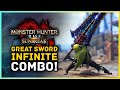 NEW Great Sword INFINITE COMBO tech in Monster Hunter Rise Sunbreak!