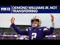 Demond Williams Jr Announces Return To UW