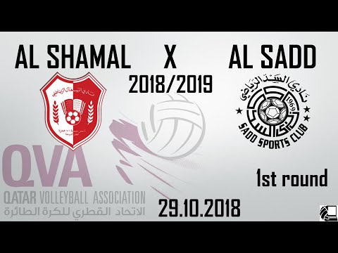 Al Shamal X Al Sadd 3:1 - Qatar Volleyball League 18/19 - (29.10.2018) NO BREAKS, BACK VIEW