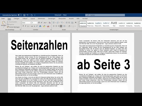 Word Seitenzahlen ab seite 3 - Tutorial [ab seite 2, einfügen, mit 1 beginnen seiten]