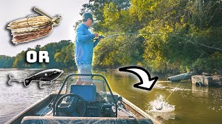 Jigs Vs. Topwater For RIVER BASS!