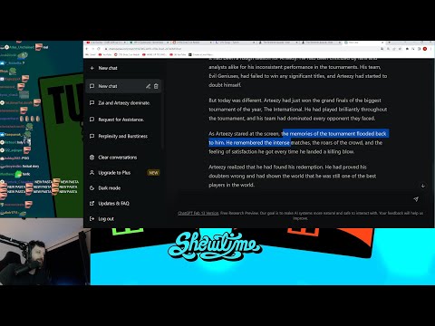 Arteezy's Redemption by ChatGPT