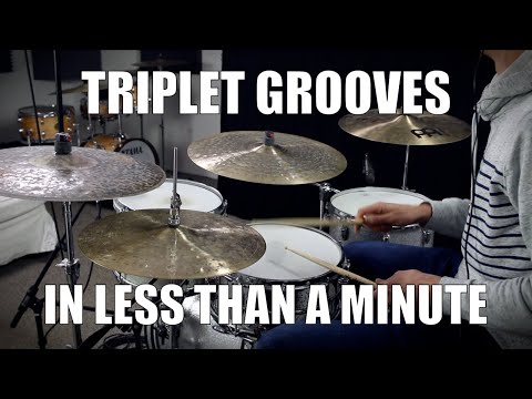 Triplet Grooves in less than a Minute - Daily Drum Lesson