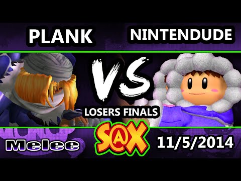 S@X - Plank (Sheik) Vs. Apex | Nintendude (Ice Climbers) SSBM Losers Finals - Melee