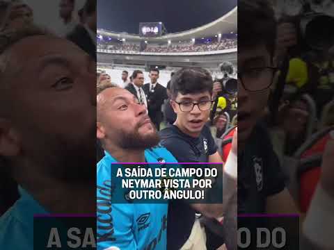 UM NOVO ÂNGULO DA SAÍDA DE NEYMAR DE CAMPO NO MANGUEIRÃO! 👀 #shorts