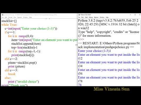 Data Structure Stack 3 User Choice Push And Pop Operation Python Program