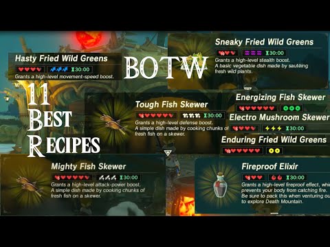 11 BEST (30 min) Recipes in Breath of the Wild MAX effect + duration