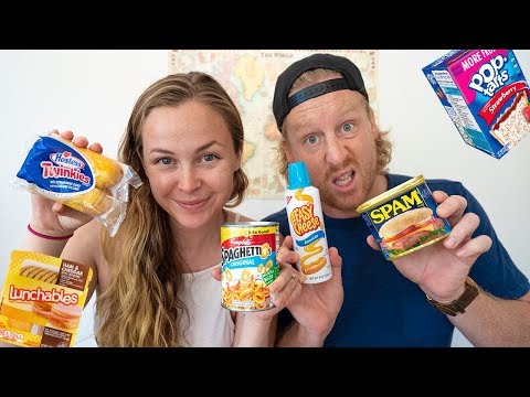 Aussie Tries American Food (SPAM, Easy Cheese, Twinkies + MORE!)
