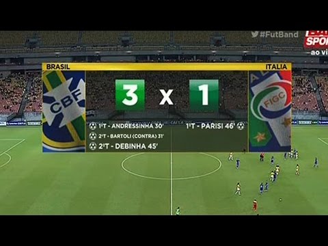 [Gols] Brasil 3x1 Itália - Torneio Internacional de Futebol Feminino 2016