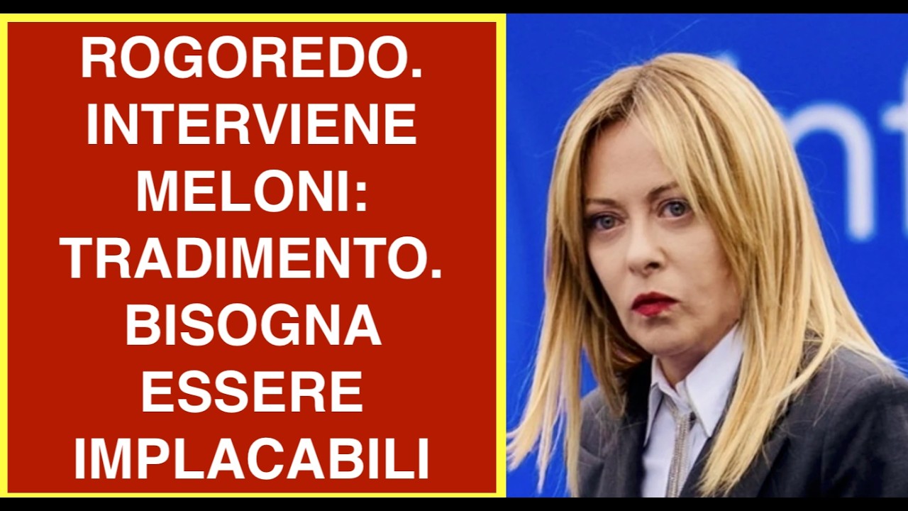 ROGOREDO. INTERVIENE MELONI: TRADIMENTO. BISOGNA ESSERE IMPLACABILI