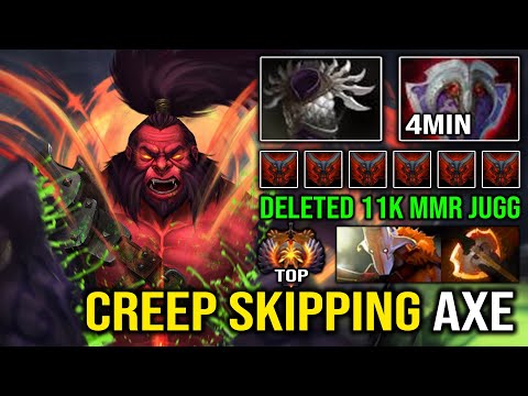 How to Creep Skipping Axe Against 11K MMR Juggernaut with 4Min Vanguard Easy 24Kills Pro Dota 2