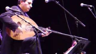 The New  York Arabic Orchestra' Bassam Saba playing an oud solo at Symphony Space, Feb 12, 2011
