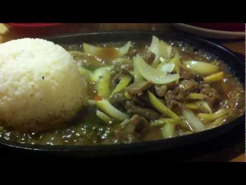 Sizzling Ginger Beef with Rice.