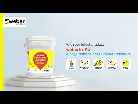 Webber weberfix pu tile adhesive, bucket, packaging size: 20...