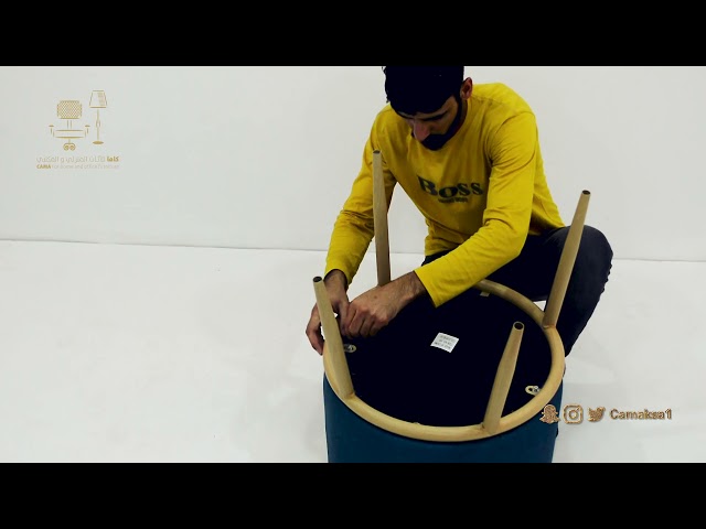 كرسي ثابت قماش رمادى من كاما C-KL-Y01