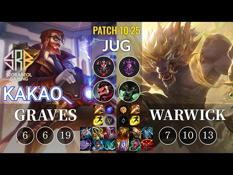 SRB KaKAO Graves vs Warwick Jungle - KR Patch 10.25