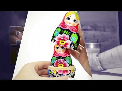 Миниатюра изображения товара Матрешка сувенирная Брестская Фабрика Сувениров Русские матрешки ручной работы с цветами / 6045