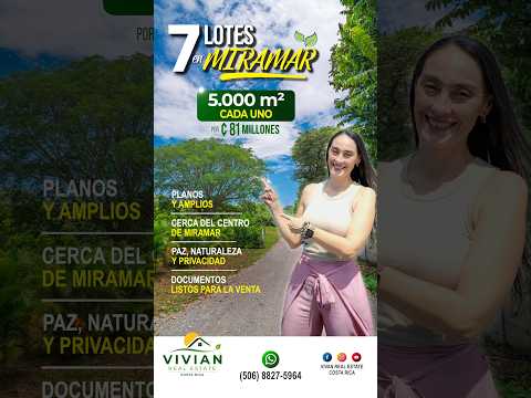 7 LOTES DE 5.000 M² EN VENTA EN MIRAMAR, PUNTARENAS | REFUGIO CIRUELSA #bienesraicescostarica