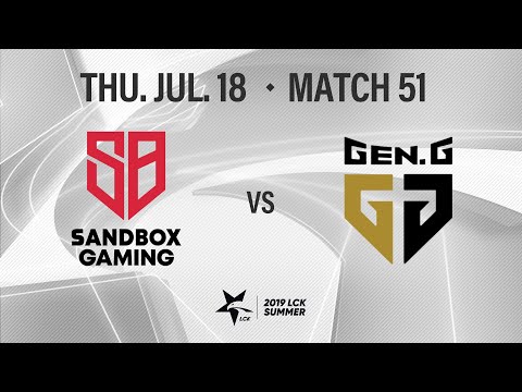 SB vs GEN | Match51 H/L 07.18 | 2019 LCK Summer