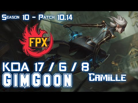 FPX GimGoon CAMILLE vs URGOT Top - Patch 10.14 KR Ranked