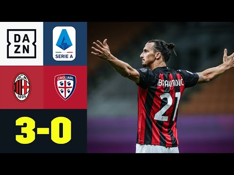 Ibra-Knaller und Slapstick-Eigentor - Milan makellos: AC Mailand - Cagliari 3:0 | Serie A | DAZN