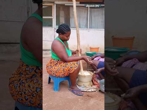 African Traditional Food: Fufu Recipe #shorts #villagelife #villagecooking