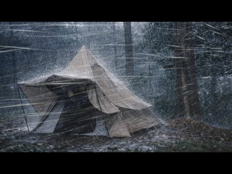 THE WORST RAINSTORM I EVER EXPERIENCED ‼️ 🌧 SOLO CAMPING IN HEAVY RAIN AND LONG RAIN. 