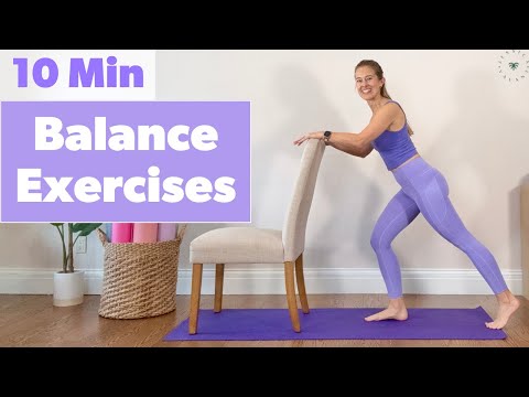 10 Min BALANCE EXERCISES - Improve balance at home!
