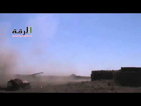 استهداف قوات النظام بصورايخ غراد في اللواء 93 في محافظة الرقة