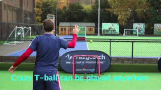 Crazy T-Ball a fun warm up activity as demonstrated by GB Hockey