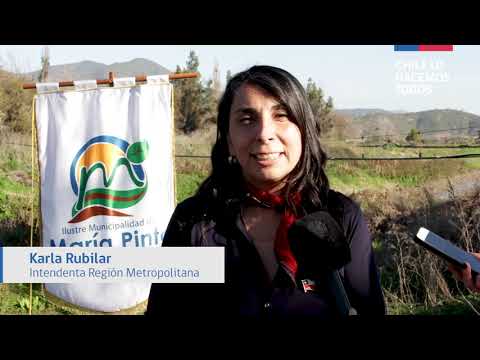 Primera piedra del futuro puente 'Cancha de Piedra' en Maria Pinto