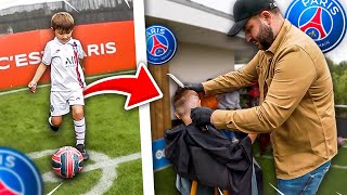 JE COIFFE LA FUTURE STAR DU PSG!!! (au milieu d'un terrain de foot)