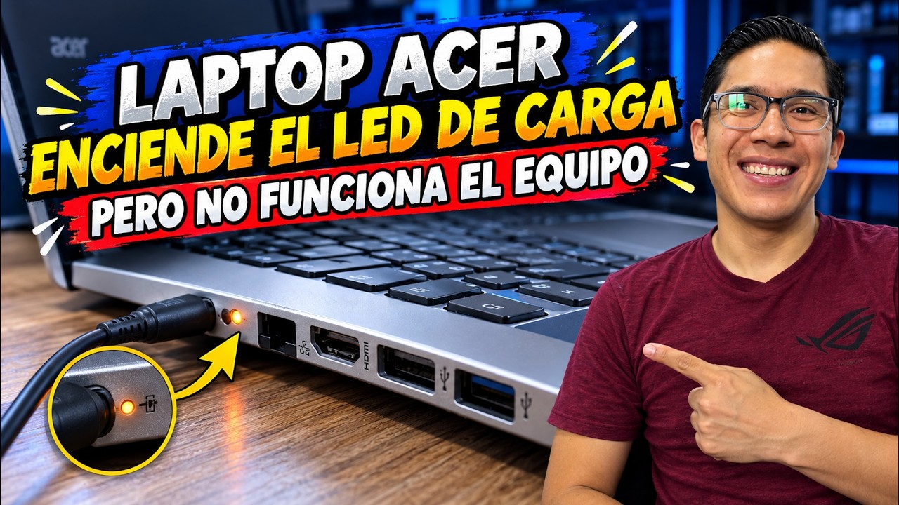 Laptop ACER Led de carga enciende pero no funciona
