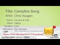 New Free Music 2018 Campfire Song Chris Haugen Country Folk Happy YouTube Audio Library BGM