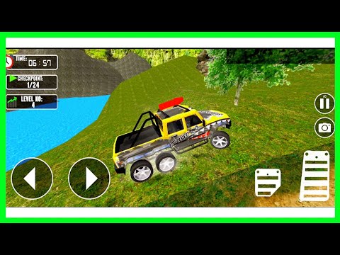 Extreme cargo trip driver enjoy with an offroad 6x6 Jeep on the hills climbing 3D | Android Gameplay