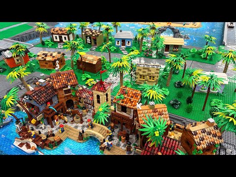 Building a LEGO Village on the Island!