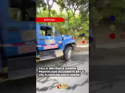 Camión se estrella contra separador y reduce la movilidad hacia Girón | Oro Noticias