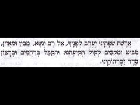 Rosh Hashanah Musaf 63 - Areshet Sefateinu 1 - Zichronot