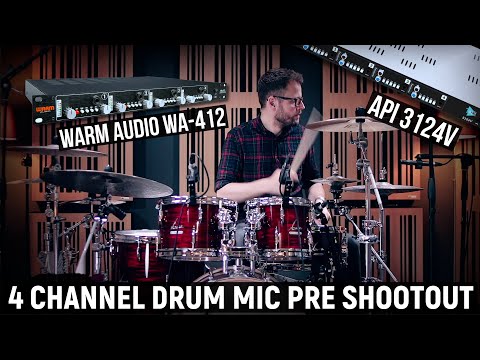 API 3124V vs Warm Audio WA-412 mic preamp comparison recording Sonor drums