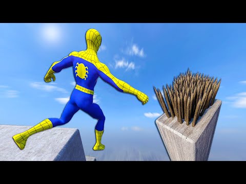 Epic Spike Trap Ragdoll Test! Spider Man Physics & Funny Fails